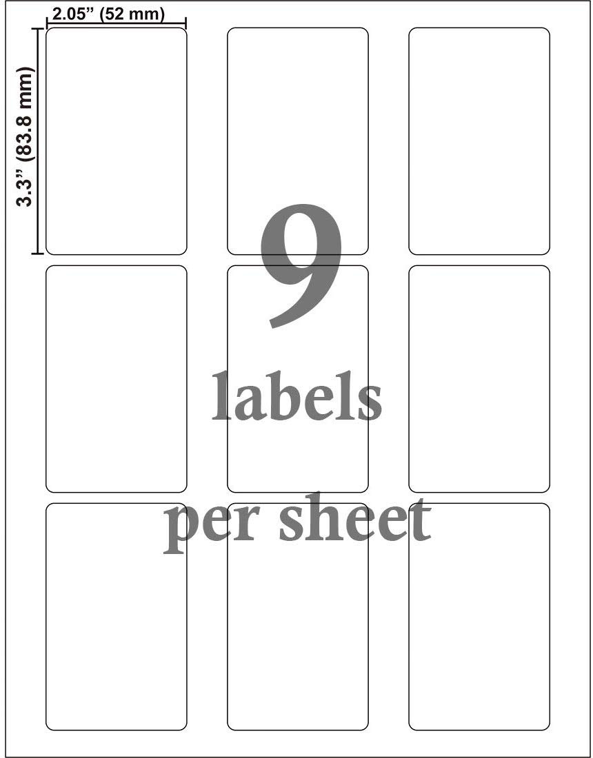 Mr-Label 52 x 83.8mm Glossy Clear Rectangle Labels for Inkjet ...