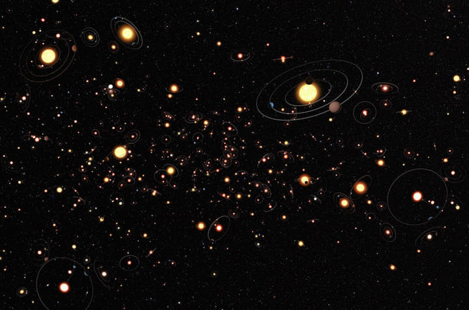 Resultado de imagen para cuantos sistemas solares hay en la vía lactea