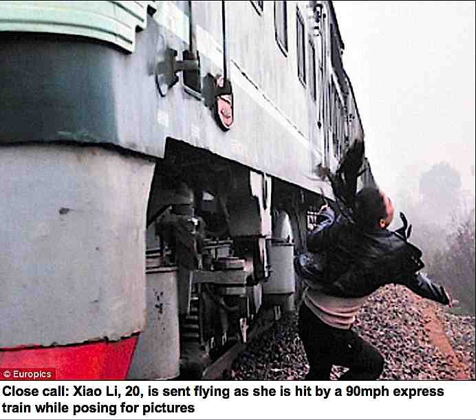 Chinese Girl Gets Hit By Train & Lives!