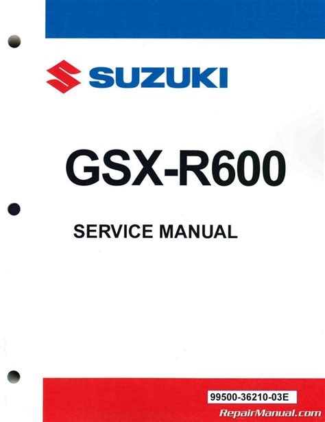 Download Suzuki Gsxr600 Gsx R600 2011 2012 Service Repair Manual (PDF / ePub)