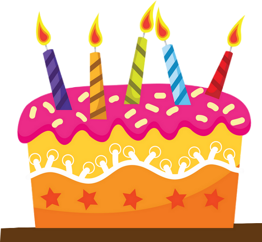 Bougies Sur Gateau D Anniversaire Birthday Cake Png