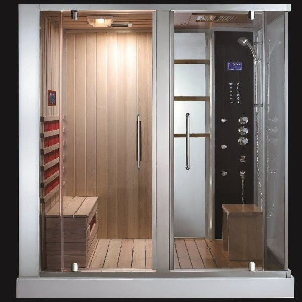 AquapeuticsSouthwood Steam Shower Sauna Combo - Modern ...
