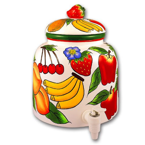 Ceramic Fruit Kitchen Water Crock Dispenser