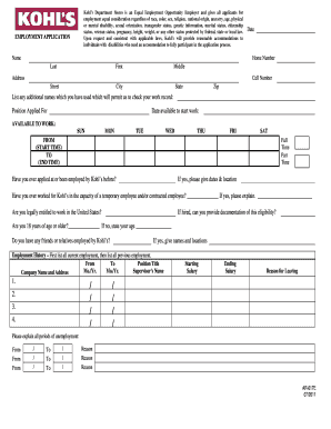 Fillable Online kohls-job-applicatio.. - Job Application Forms Online ...