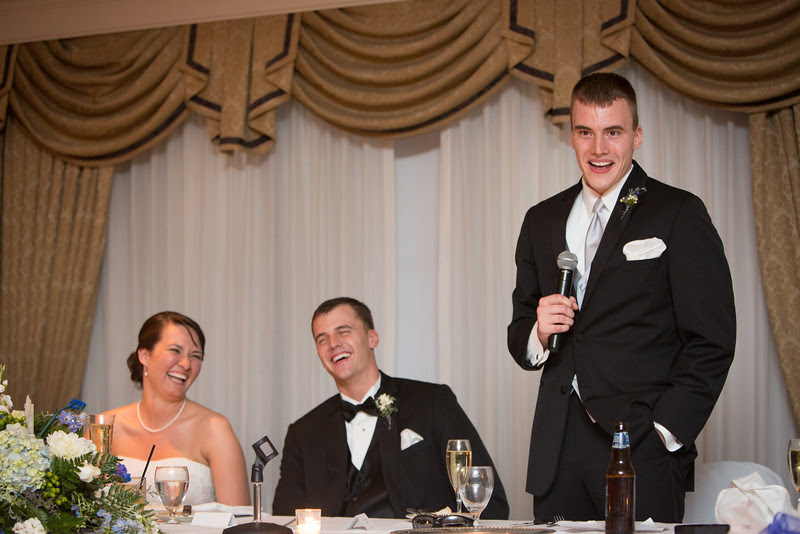 Wedding reception at the Radisson Hotel in Rockford, IL. Wedding photographer - Ryan Davis Photography - Rockford, Illinois.