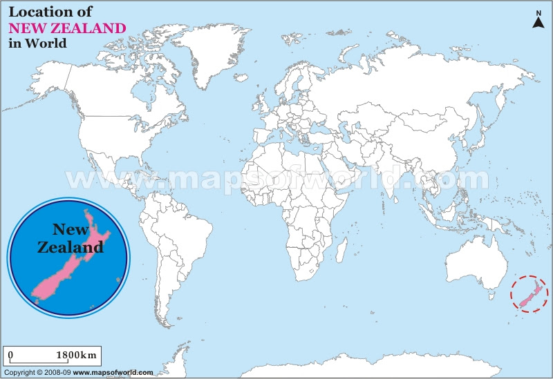 New Zealand On World Map
