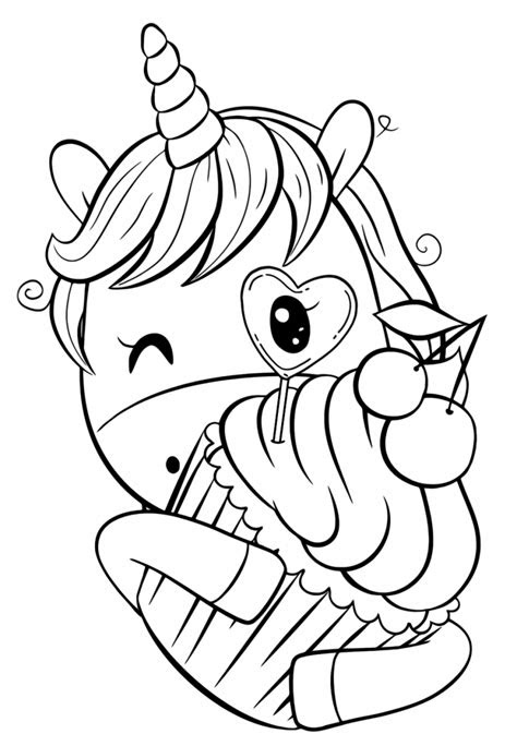  kawaii unicorn coloring page free printable coloring pages magical