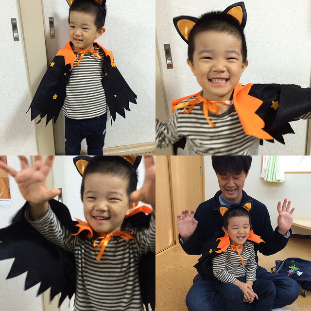ハロウィンの仮装を手作りで超簡単に 男の子用ドラキュラ編 マントをゴミ袋で作っちゃおう ミーミルの泉