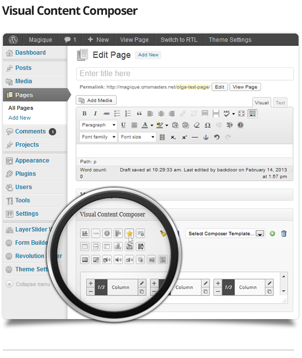 visual content composer
