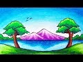 Gambar Lukisan Pemandangan Alam Yang Mudah : 5o Lukisan Dan Gambar Pemandangan Alam Yang Sangat Menginspirasi - Jangan lupa untuk mengucapkan subhanallah atas izin beliau kita semua bisa menikmati indahnya.