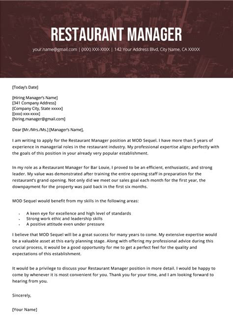 You can't convert an ms word document to cv format because you have to open ms word to access the cv templates in the first place. Restaurant Manager Cover Letter Example | Resume Genius