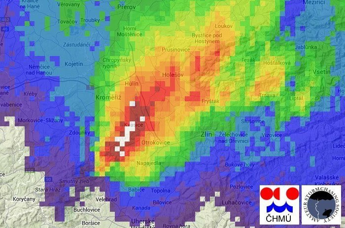 Pocasi bourky radar