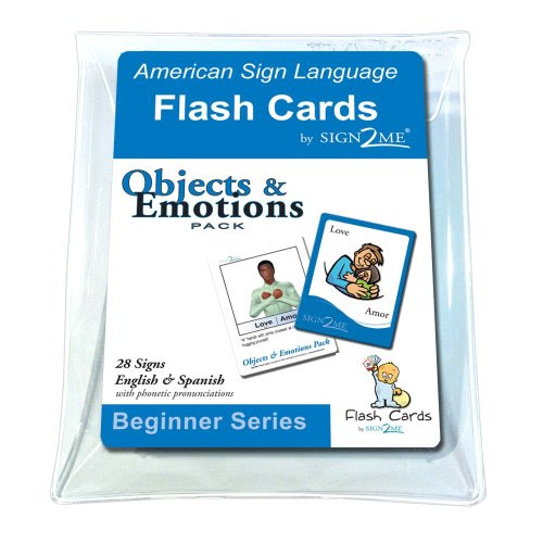 American Sign Language for Beginners - Flashcards: Object & Emotions Pack in Vinyl Pouch (Incl. ASL + English + Spanish) by Sign2Me Early Learning ... ... Edition) (American Sign Language Flash Cards)