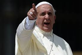 Image result for pope francis angry