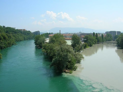Two rivers converge