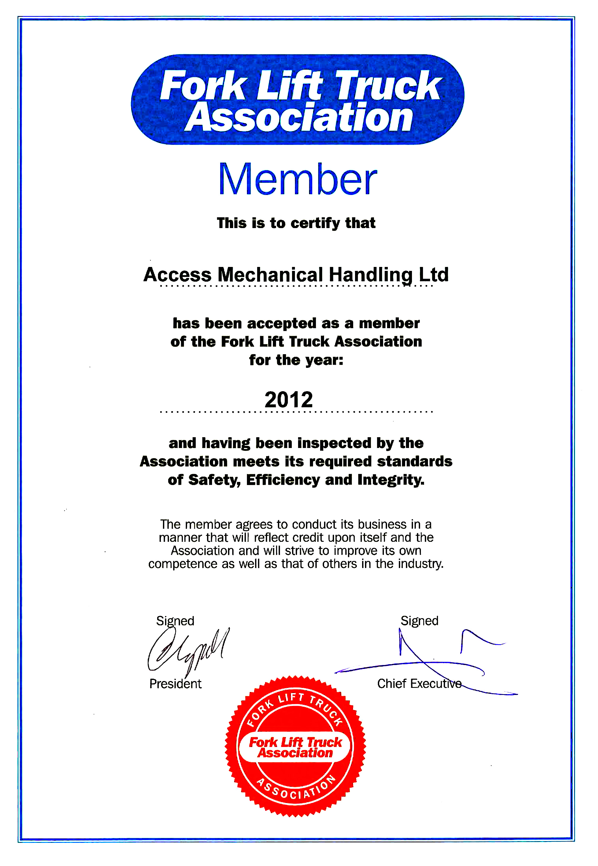 ACCREDITATIONS AND CERTIFICATIONS - Access Mechanical ...