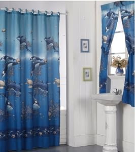 Amazon.com - Orca Whale Bathroom Shower Curtain with Matching 