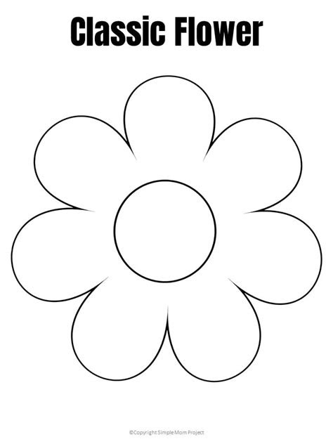  free printable flower template flower templates printable free