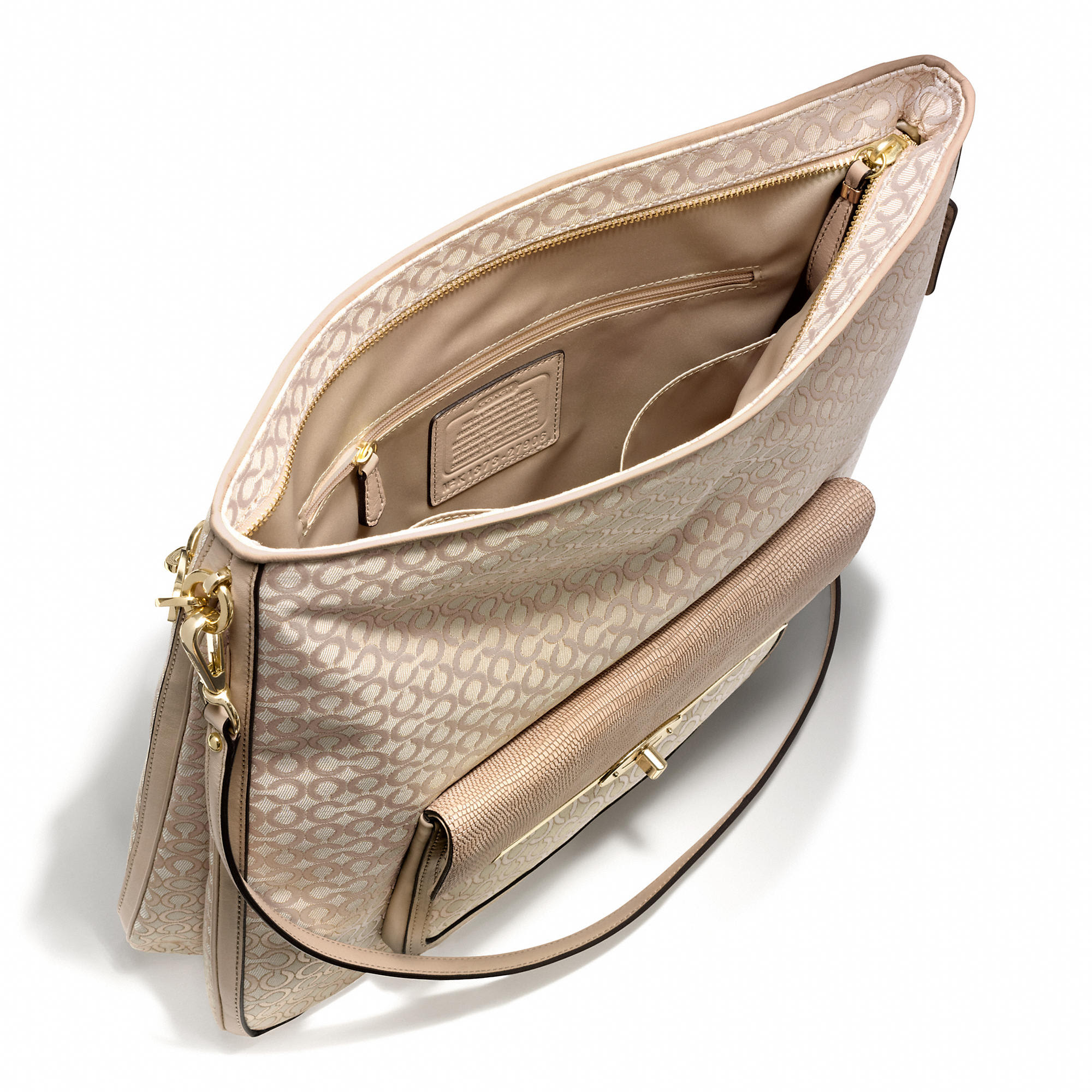 pre-order art fabric in coach op madison pearlescent hobo 27906 style no. style pearlescent hobo 27906 in art op no. madison coach fabric pre-order