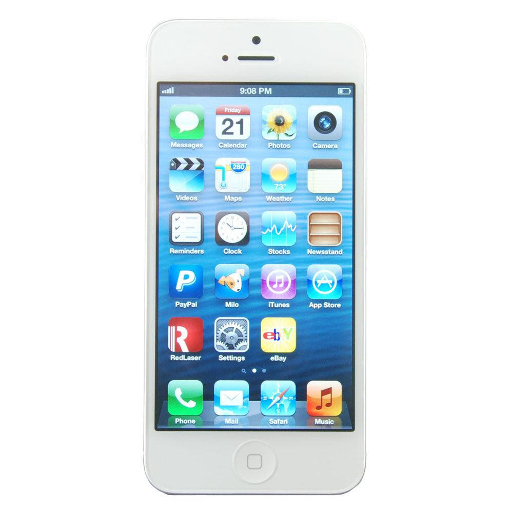 Apple iPhone 5 - 16GB - White & Silver Straight Talk Smartphone Grade ...