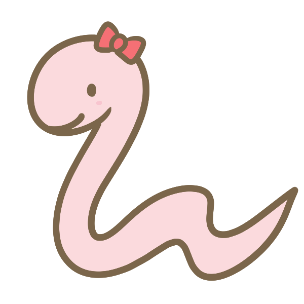 ヘビの女の子 ピンク のイラスト かわいいフリー素材が無料のイラストレイン
