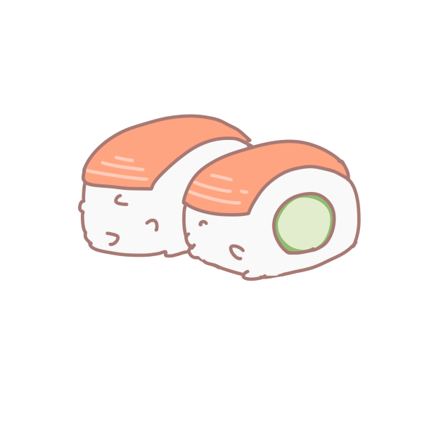 鮭のお寿司のイラスト かわいいフリー素材が無料のイラストレイン