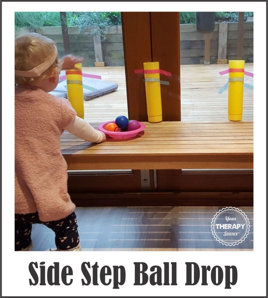 Side stepping ball drib is a fun action to develop that encourages standing Info Side Stepping Ball Drop Activity
