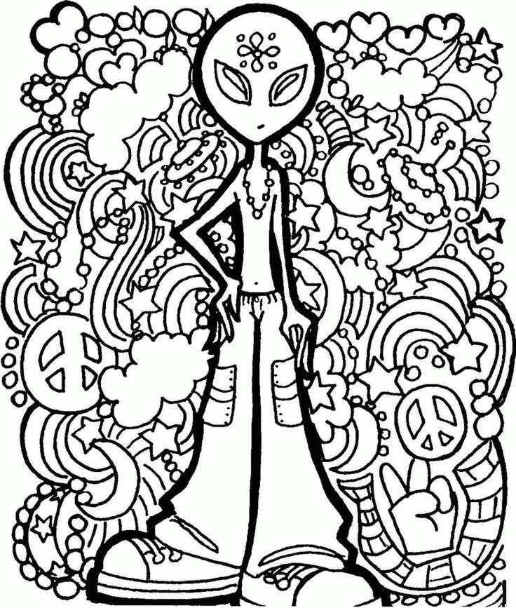 psychedelic trippy coloring pages - Clip Art Library