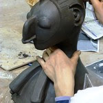 Ana working on Nimba mask