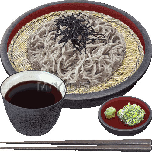 ざる蕎麦 ザルソバ のイラスト 条件付フリー素材集