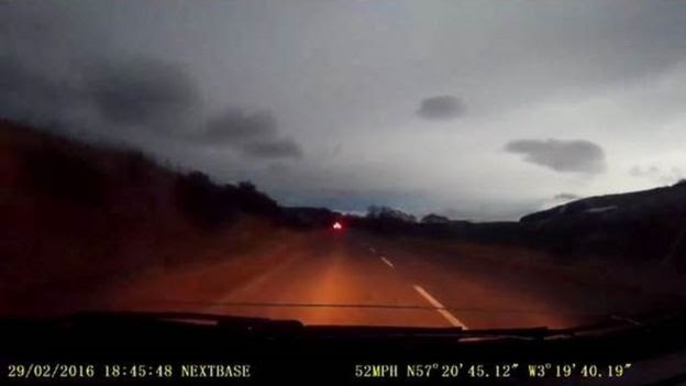 Flash in sky near Glenlivet heading towards Tomintoul