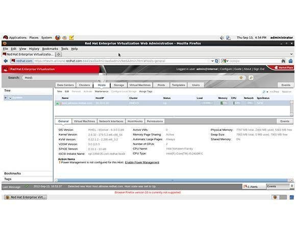 The new RHEV management interface