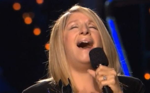 Barbra Streisand performing at the 2013 Oscar ceremony (photo credit: screen capture/Youtube)