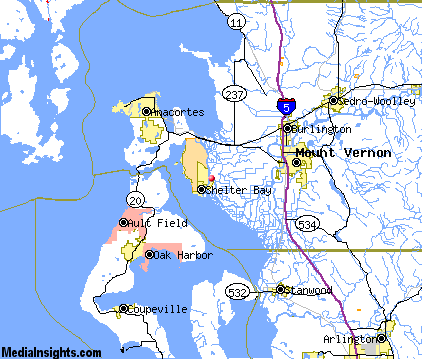 Map Of La Conner Washington