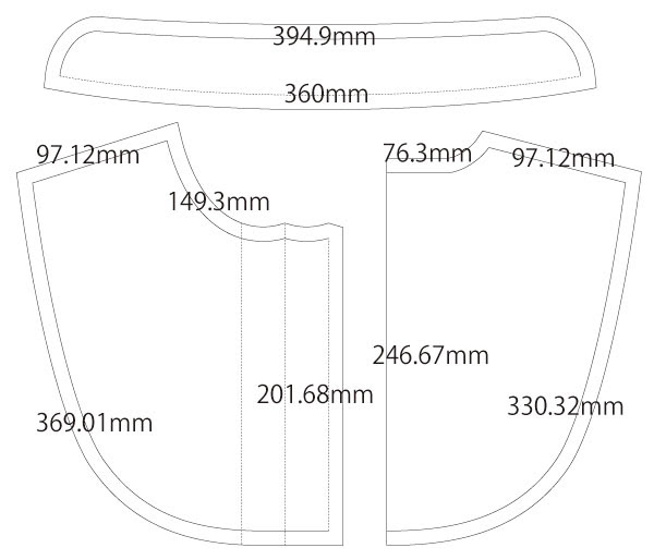 つけ襟 フェイク 型紙 作り方 コスプレ衣装 無料型紙 でぃあこす