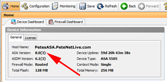 Cisco ASA OS Version