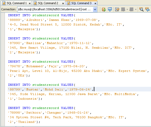 Step-by-step on Java desktop GUI application development and MySQL screen snapshots
