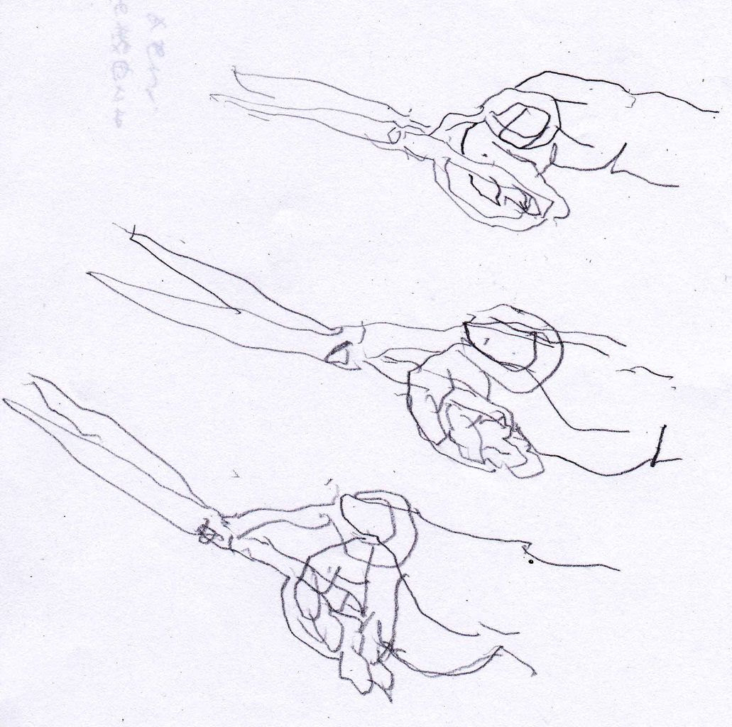はさみを持った右手を描くのは難しい 50代漫画家志望のブログ