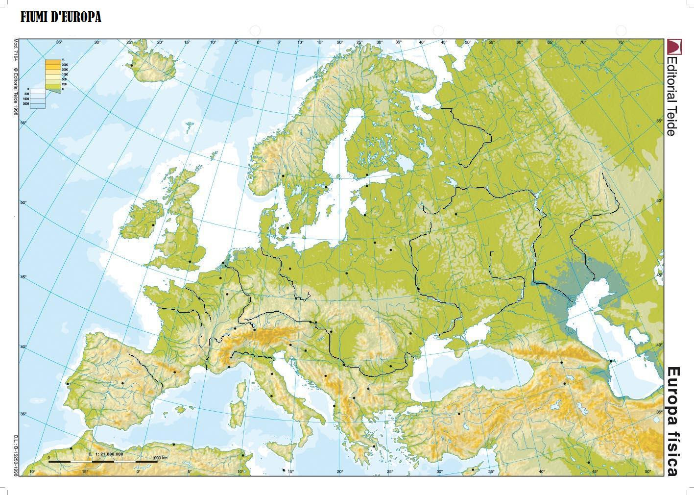 Cartina Dei Fiumi Europei