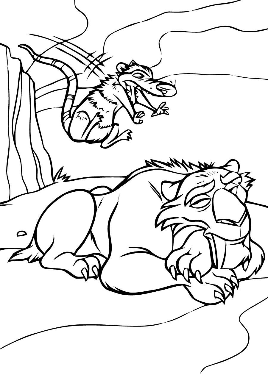 Image Coloriage age de glace gratuit