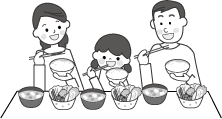 家族 食事のイラスト 無料イラスト フリー素材
