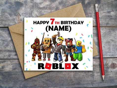 Help keep my files free by buying me a coffee! personalised roblox birthday card roblox happy birthday cake topper