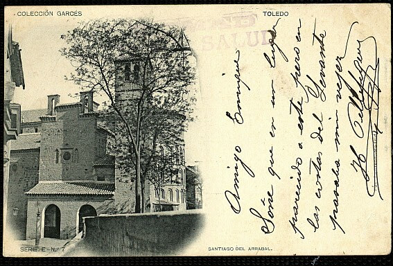 Iglesia de Santiago del Arrabal en el siglo XIX. Foto Jean Laurent