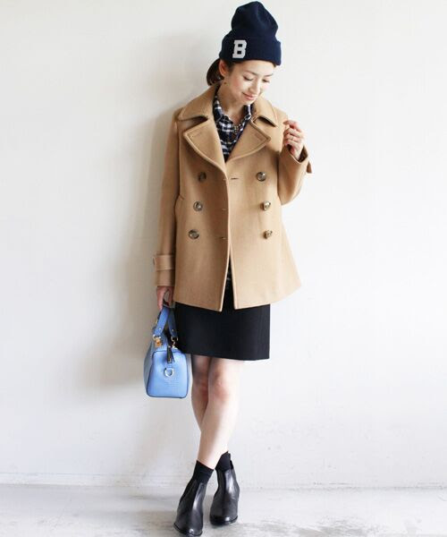 Beauty Youth United Arrowsスタッフのピーコートを使ったレディースファッションコーディネート No 4317