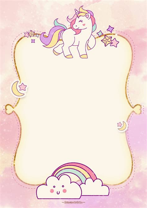 Free vector hand painted watercolor unicorn birthday invitation template. free printable golden unicorn birthday invitation template download