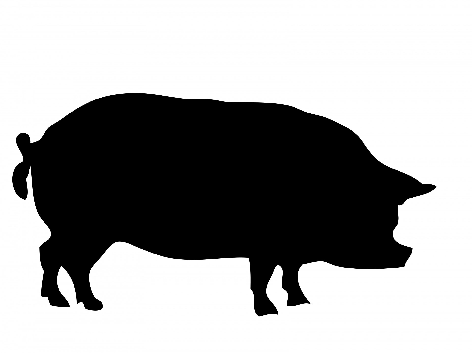 Pig Silhouette Free Clip Art Library