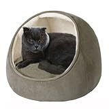 Favor JLA Pets Hooded Snuggler 17-Inch Cat Bed, Sage