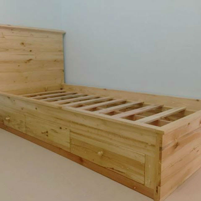 Tempat Tidur Minimalis  Kayu  Jati  Belanda  Bekas Palet