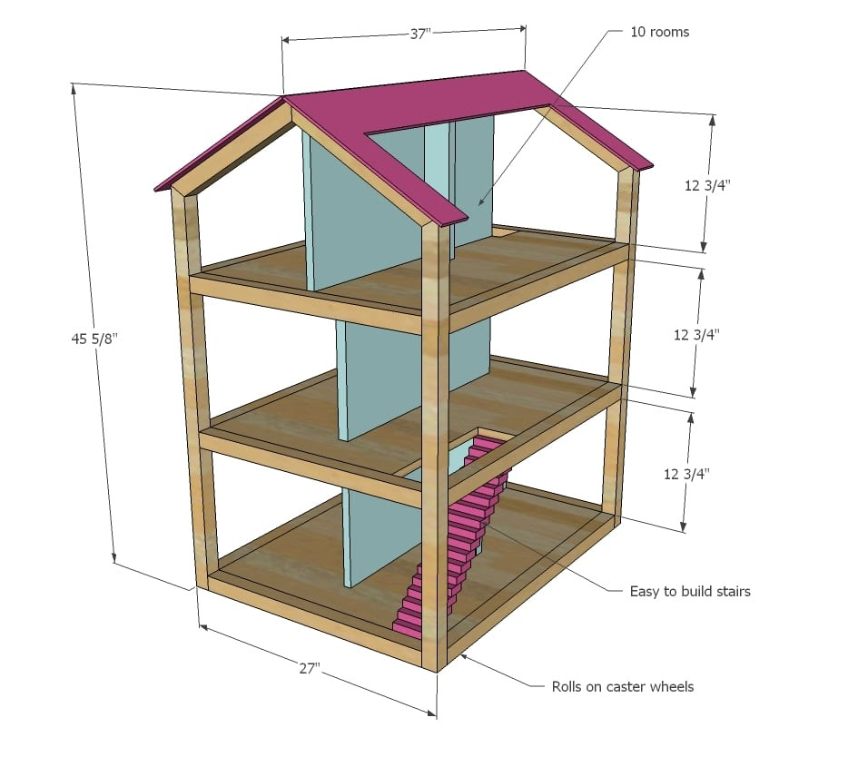 Free Barbie Doll House Plans