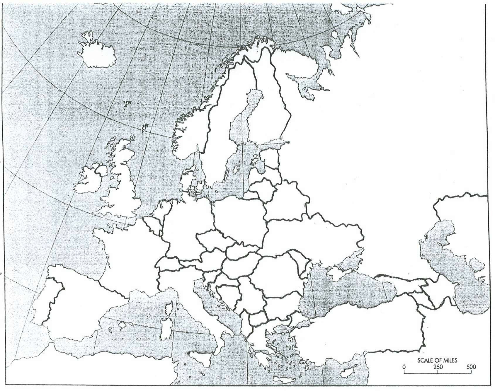 Blank Map Europe